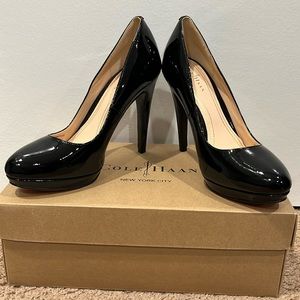 Cole Haan Chelsea High Pump Black Patent 6.5B BRAND NEW